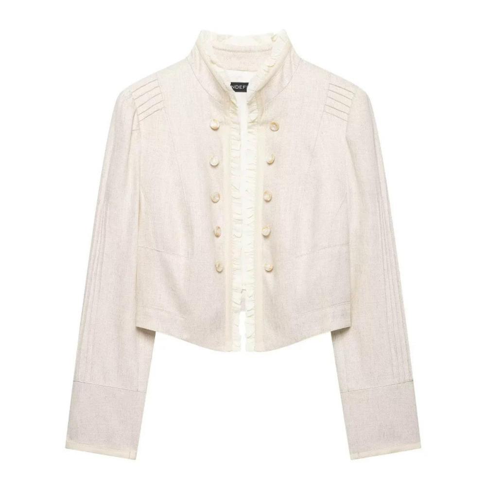 ZARA Minimalist Slim Fit Button Detail Short Blazer